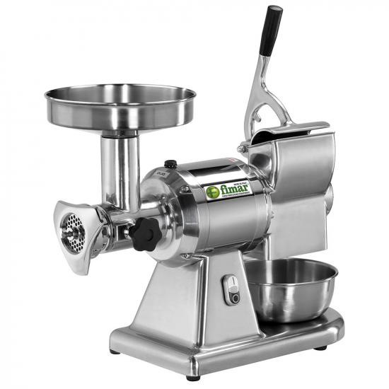 FIMAR TC12T - elektrischer Fleischwolf - mit integrierter Hartk&auml;sereibe - Schneideeinheit aus Aluminium - 230V