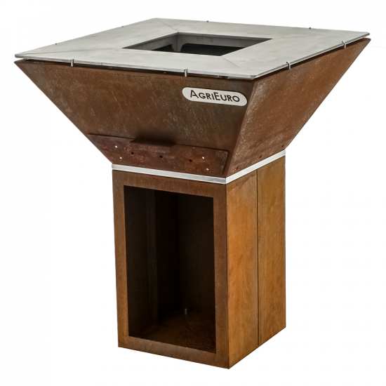 Holzkohlegrill COLORADO - 80x80 cm Grillrost - Geh&auml;use komplett aus Corten