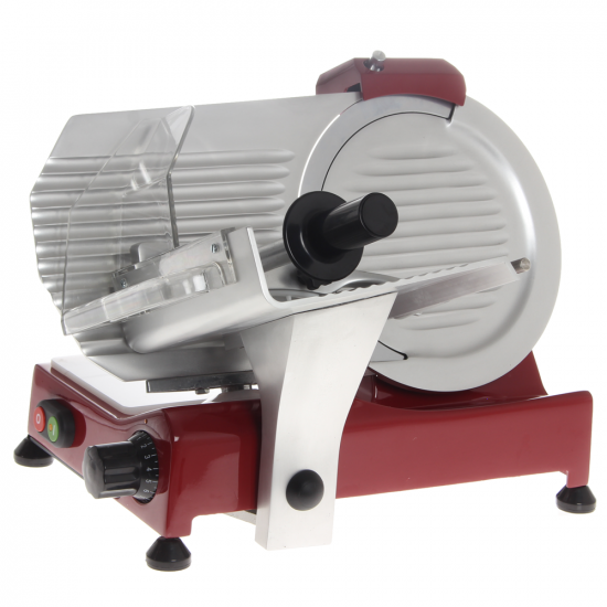 FAC F 250 R Rot - Aufschnittmaschine mit Messer 250 mm - fester Sch&auml;rfaufsatz