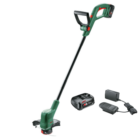 Bosch EasyGrassCut Akku-Kantenschneider 18V / 26 - Akku-Motorsense mit 18 V 2 Ah Lithium-Akku