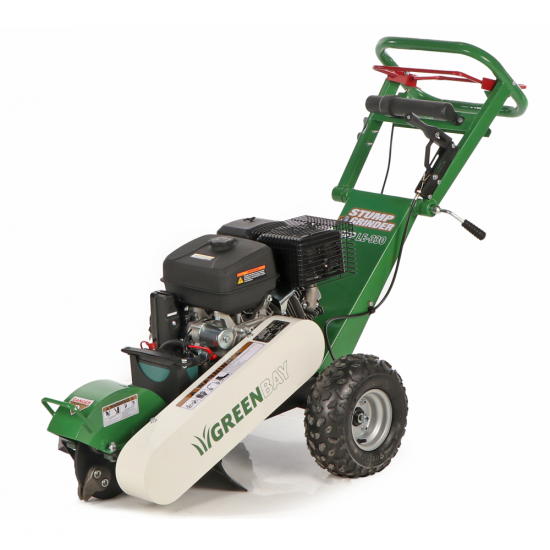 GreenBay Deep LE-330 - Baumstumpffr&auml;se - Loncin-Motor 420 ccm mit E-Starter - Schneideger&auml;t mit 8 Wolframkarbidh&auml;mmern