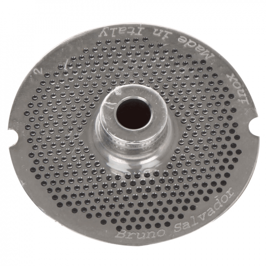 Lochscheibe f&uuml;r Fleischwolf N.12 - 2 mm L&ouml;cher - 69 mm Durchmesser der Lochscheibe