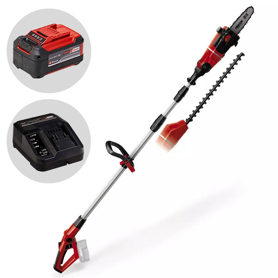 Einhell GE-HC 18 Li T - Akku-Hochentaster/Heckenschere mit Teleskopschaft 18V 5.2ah