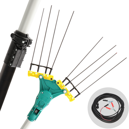 Zanon Falcon AL 200/F - Elektrischer Olivenrüttler 170/250 cm Autobatterie-Kabel im Lieferumfang - Teleskopschaft aus Aluminium