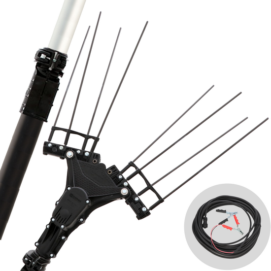 Zanon Karbonium EVO AL 200/K - Elektrischer Olivenrüttler 170/250 cm Autobatterie-Kabel im Lieferumfang - Teleskopschaft aus Aluminium