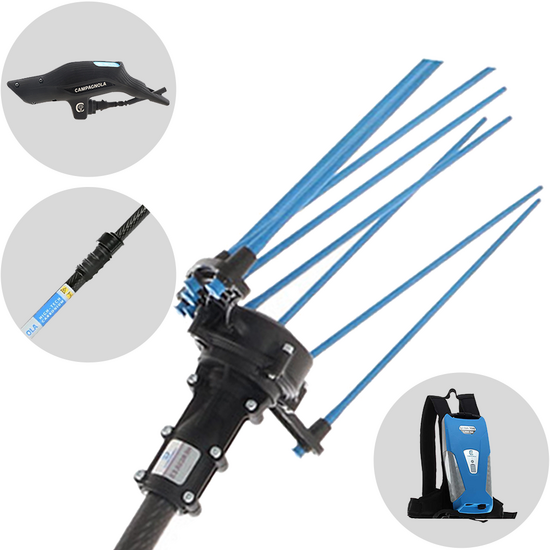 HERCULES 58V - Batteriebetriebener Olivenr&uuml;ttler - 235 - 320 cm - Rucksack-Akku enthalten