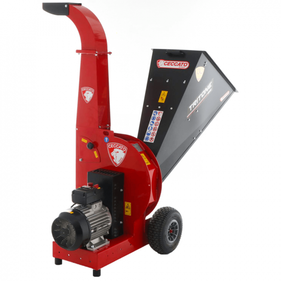 Ceccato Tritone Big - Profi H&auml;cksler 400V - mit Messerscheibe und H&auml;mmern