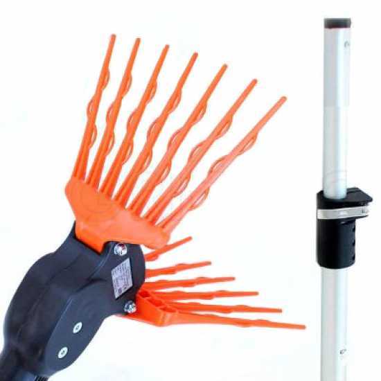 TecnoVIR Olivir &ndash; Akkubetrieben R&uuml;ttelkamm &ndash; Teleskopstange aus Aluminium 120&ndash;200 cm