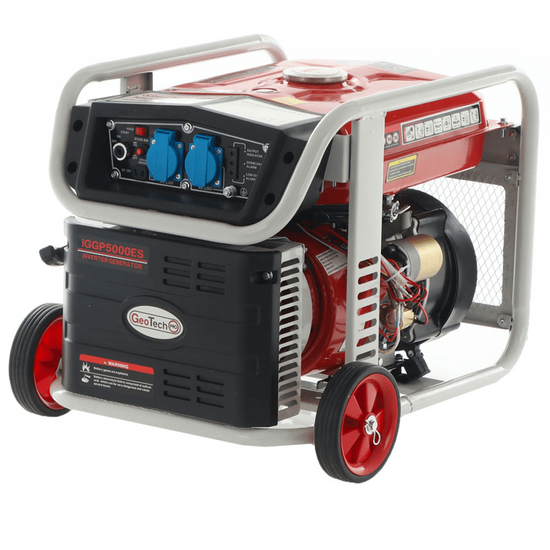 GeoTech Pro iGGP5000ES - Inverter-Stromerzeuger mit Elektrostarter auf R&auml;dern 4 kW - Dauerleistung 3.5 kW - 230V