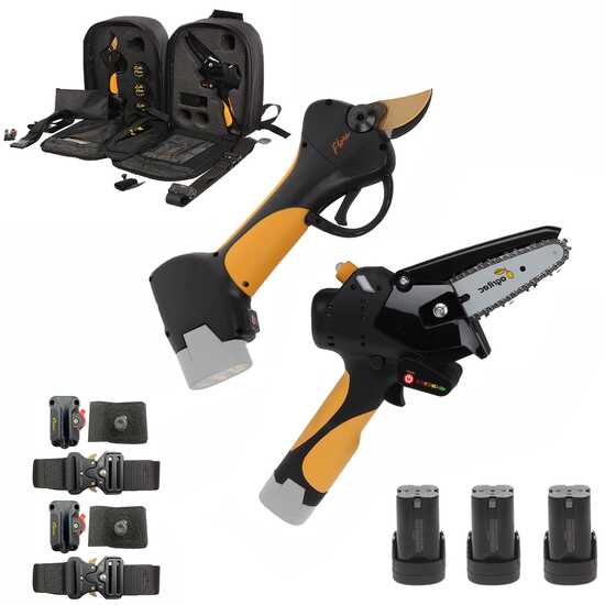 Kit Akku-Astkettens&auml;ge Flora PCP100A + elektrische Baumschere Agritec Flora PC32 - Schnittdurchmesser max. 32 mm