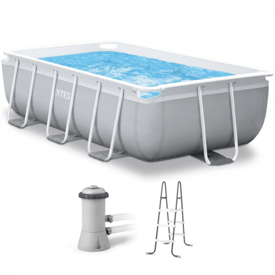 Intex Prisma Frame 26784NP - 300x175x80 cm - Aufstellpool + Filterpumpe und Poolleiter