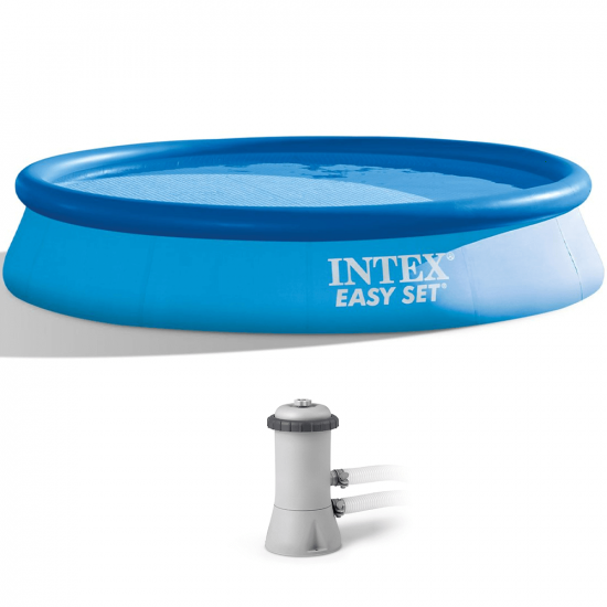 Intex Easy Set 28142NP - &Oslash;396x84 cm - Aufblasbarer Pool + Filterpumpe