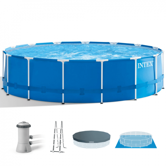 Intex Metal Frame 28242NP - &Oslash;457x122 cm - Runder Pool