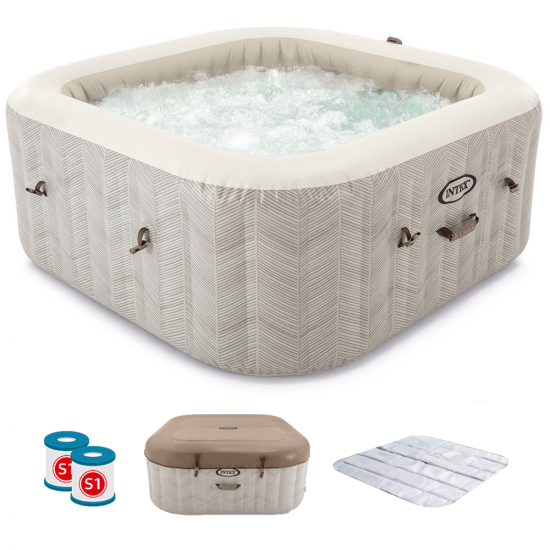 Intex Carr&eacute;e Chevron Deluxe 28446EX - &Oslash;173x71 cm - Whirlpool Spa