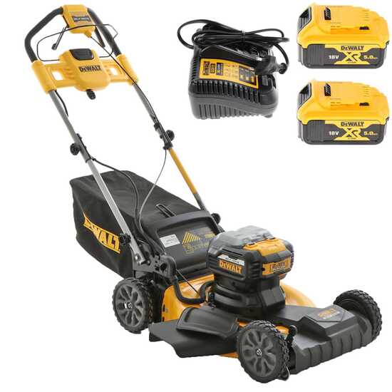 Akku-Rasenm&auml;her DeWalt DCMWSP564N-XJ - Zwei 18V 5AH AKKUS
