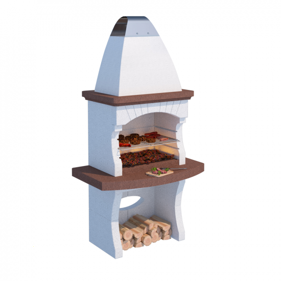 Linea VZ Gallipoli - Grillkamin f&uuml;r Brennholz und Holzkohle