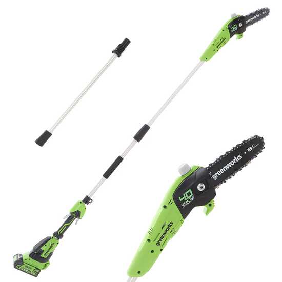 Greenworks G40PSFK2 - Akku-Hochentaster mit Rucksackakku und Verl&auml;ngerungsstange &ndash; 40V 2Ah Akku