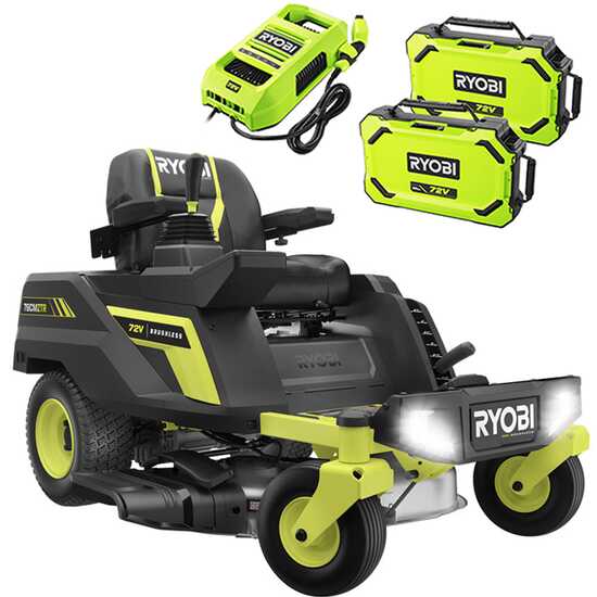 Ryobi ZTRX76 Akku-Nullwendekreismäher - 72V/20Ah - 76cm Schnittbreite - 2in1