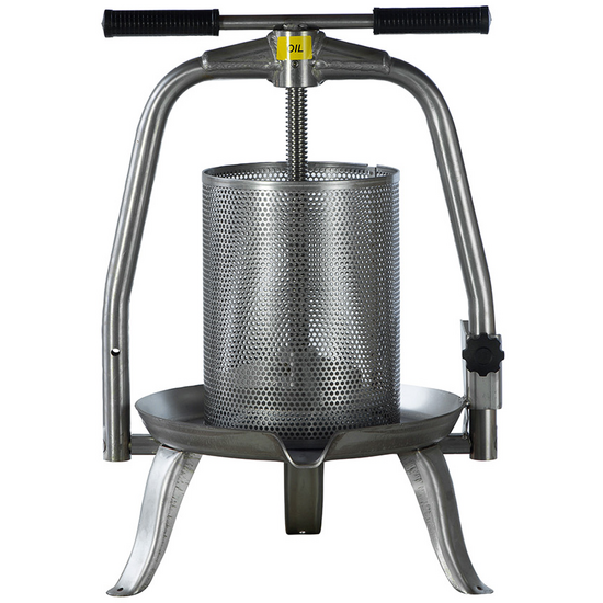 Baesso V20 Edelstahl - Obst- und Gem&uuml;sespindelpresse 9 L - Edelstahlpresskorb