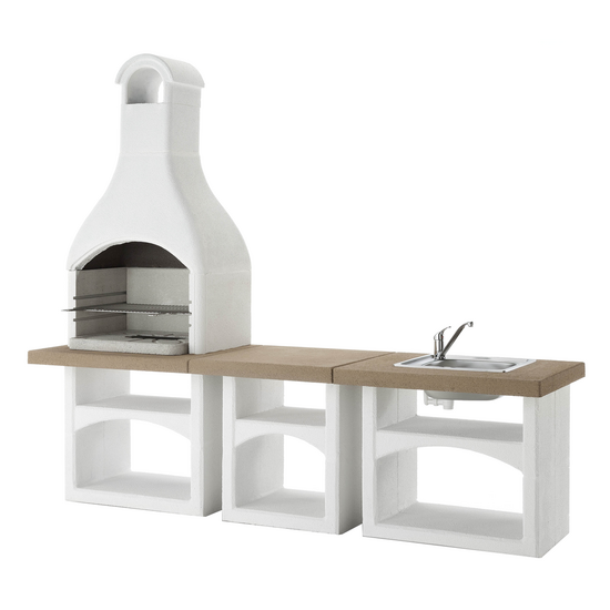 Palazzetti Brioni &ndash; Outdoor-K&uuml;che aus Beton f&uuml;r den Au&szlig;enbereich