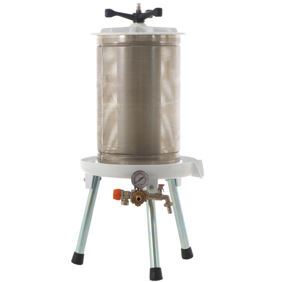 Premium Line Carezza - Hydropresse f&uuml;r Obst 40 L - Beh&auml;lter aus Edelstahl