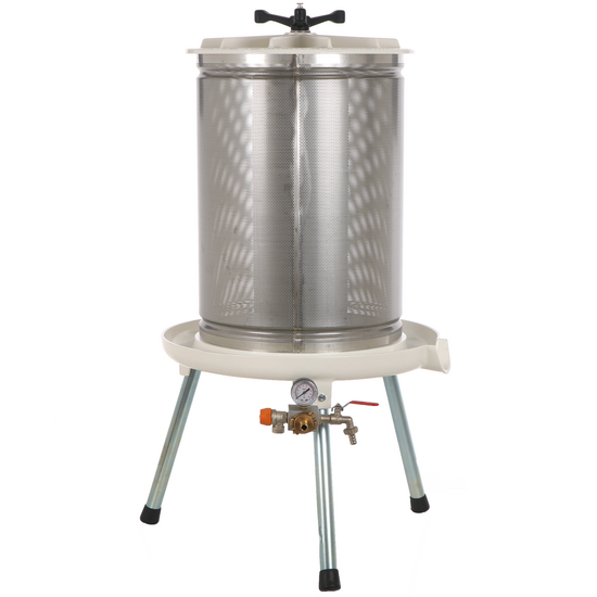 Enotecnica Pillan Garda - Hydropresse f&uuml;r Obst 80 L - Beh&auml;lter aus Edelstahl
