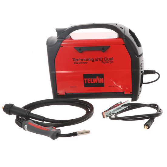 Telwin Technomig 210 Dual Synergic - Inverter-Drahtschwei&szlig;ger&auml;t - F&uuml;r MIG-MAG/FLUX/BRAZING/MMA/ WIG DC-Lift - GAS/NO GAS