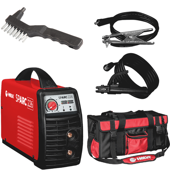 Helvi sparc 226 - Elektroden-Schwei&szlig;ger&auml;t MMA - 200 A - Kit mit Tasche im Lieferumfang
