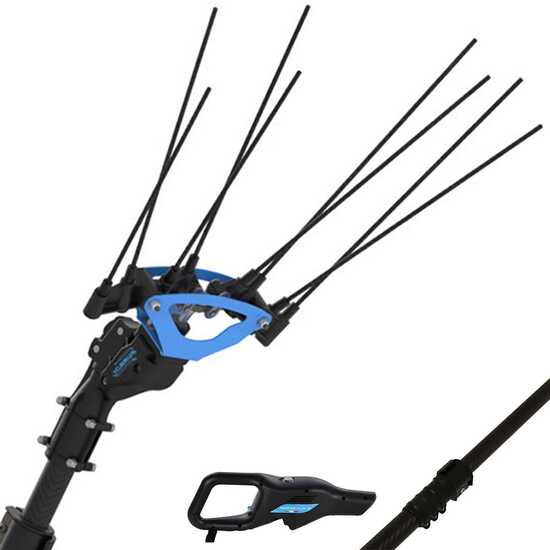 Campagnola Icarus V1 58 - Carbonstange 185-270 cm - Batteriebetriebener Olivenrüttler - Rucksack-Akku enthalten