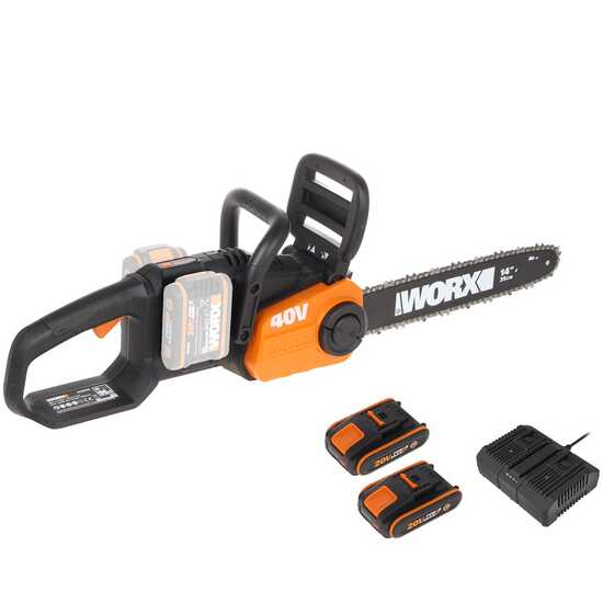 WORX WG384E - Batteriebetriebene Elektrosäge 2x 20V - 2Ah - Schwert 35 cm