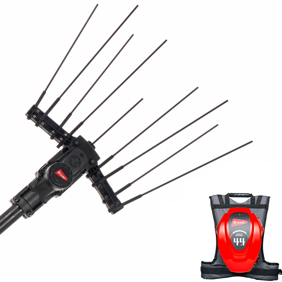 Brumi Special 12V - Elektrischer Olivenr&uuml;ttler mit Lithiumbatterie - Stange aus Carbon 235/315cm
