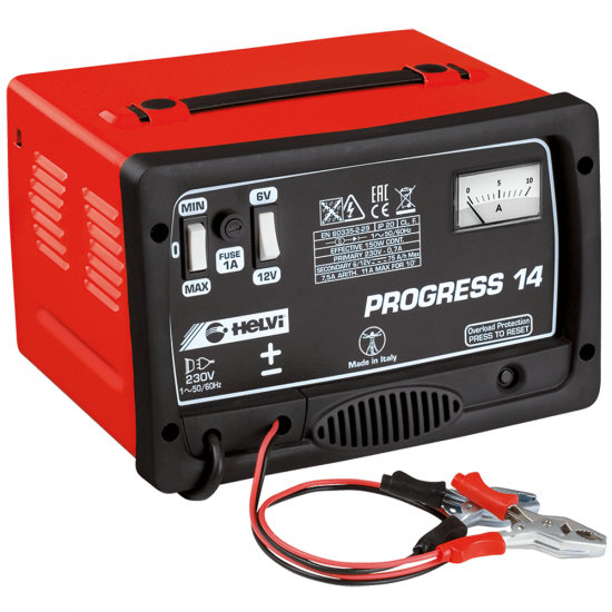 Helvi Progress 14 - Ladeger&auml;t f&uuml;r Nassbatterien  6/12V - 230 V
