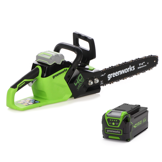 Greenworks GD40CS15K4 - Akku-Astkettens&auml;ge - Schwert 35 cm - 40V 4Ah