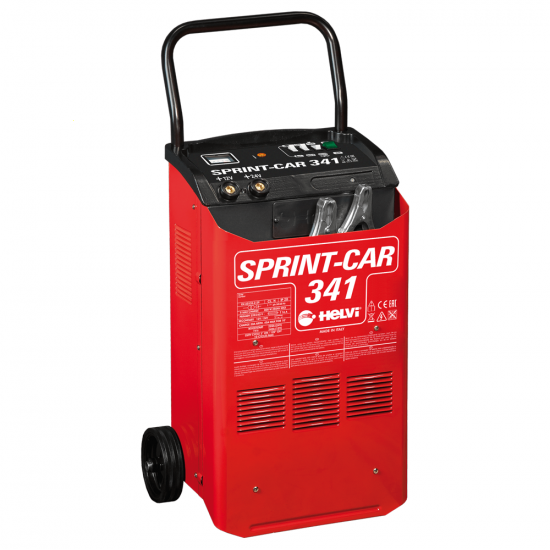Helvi sprint CAR 341 - Batterieladeger&auml;t und Starter auf R&auml;dern - 12/24 V