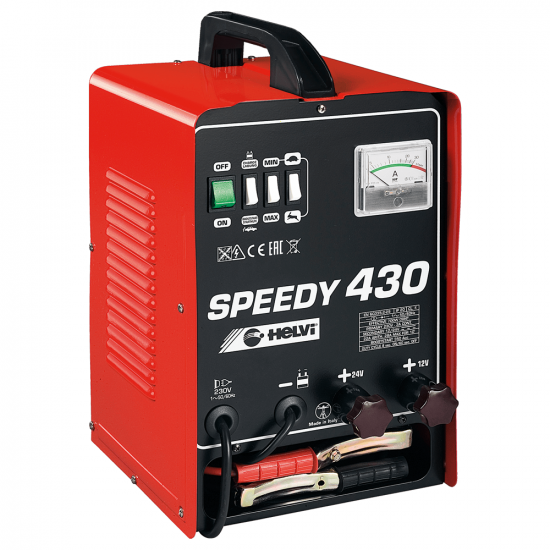 Helvi Speedy 430 - Tragbares Batterieladeger&auml;t und Starter - 12/24 V - 230 V