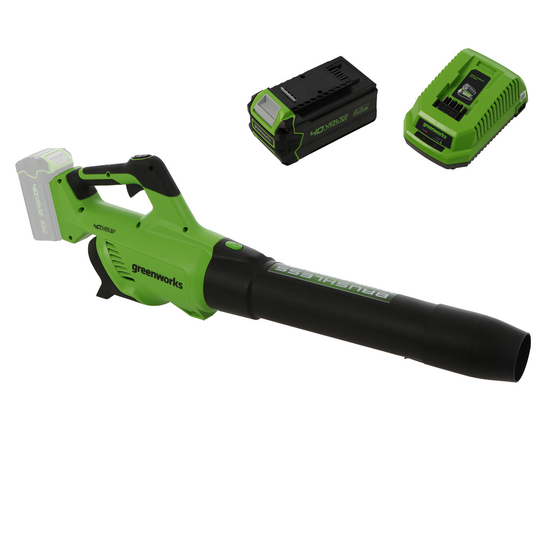 Greenworks GD40AB - Axialer Akku-Laubbl&auml;ser - 4 Ah 40V