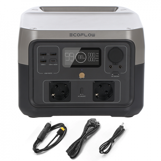 EcoFlow River 2 MAX - Tragbare Powerstation - 500W - 512Wh/25.6V