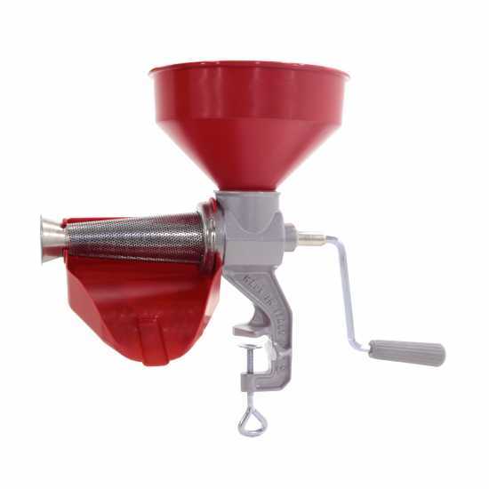 Reber 8602 N - Manuelle Tomatenpresse N.3 - Trichter und Tropfrinne aus Kunststoff