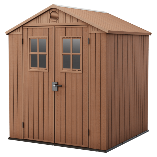 Keter Darwin braun - Gartenhaus - mit Frontfenstern - 190x183x221 cm