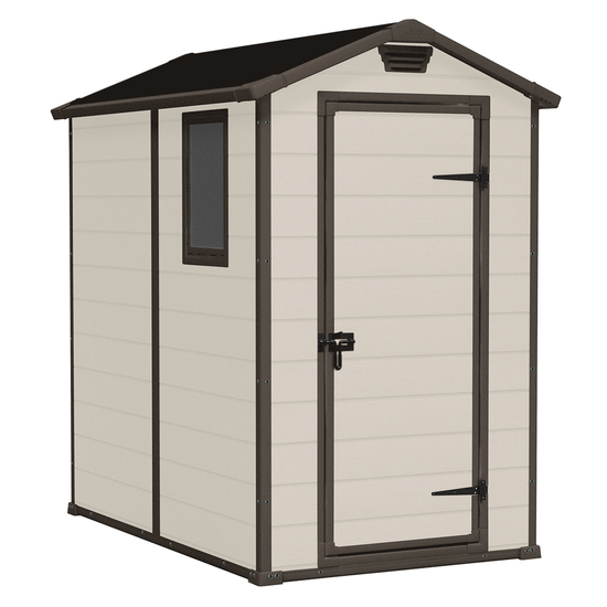 Keter Manor beige - Gartenhaus - mit Seitenfenster - 130x192x198 cm