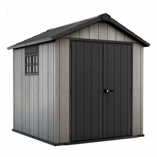 Keter Oakland 757- Gartenhaus - mit Doppelt&uuml;r und Fenster - 229x223.5x242 cm