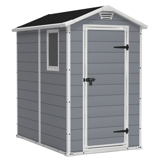Keter Manor grau - Gartenhaus - mit Seitenfenster - 130x192x198 cm