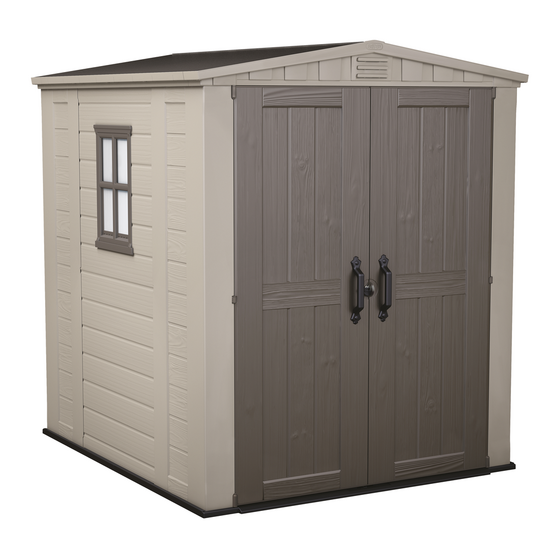Keter Factor beige - Gartenhaus - mit Seitenfenster - 178x195.5x208 cm