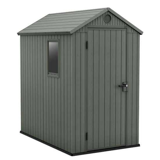 Keter Darwin gr&uuml;n - Gartenhaus - mit Seitenfenster - 125.8x184.5x205 cm