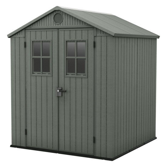 Keter Darwin gr&uuml;n - Gartenhaus - mit Frontfenstern - 190x183x221 cm