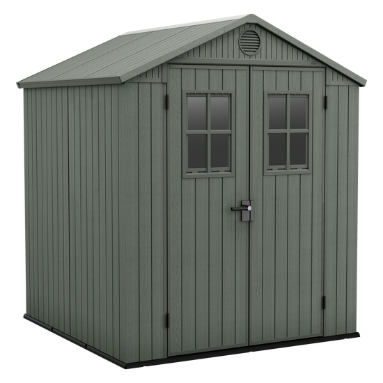 Keter Darwin gr&uuml;n - Gartenhaus - mit Frontfenstern - 190x183x221 cm