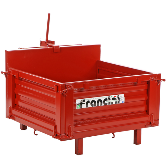 Francini P 100 - Heckcontainer f&uuml;r Traktor - Kippbar - 3 &ouml;ffenbare Heckklappen