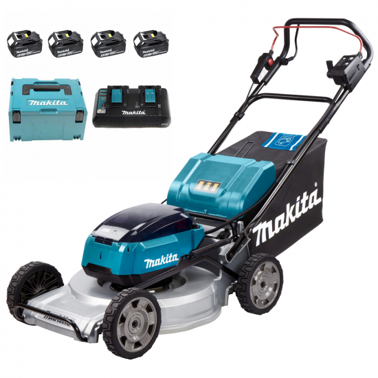 Makita DLM533 - Selbstfahrender Akku Rasenm&auml;her - 4x18V/5Ah - Schnitt 53 cm
