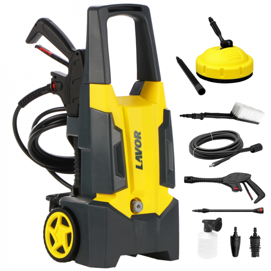 Lavor Dive Plus 135 - Kaltwasser Hochdruckreiniger +  Schrubber und Hydrob&uuml;rste - Max 135 bar - 390 l/h