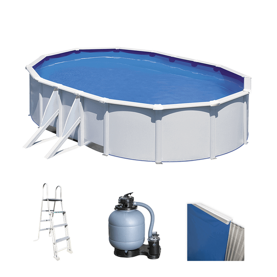 Gre Fidji Oval 500x300x120cm - Ovaler Stahlwandpool